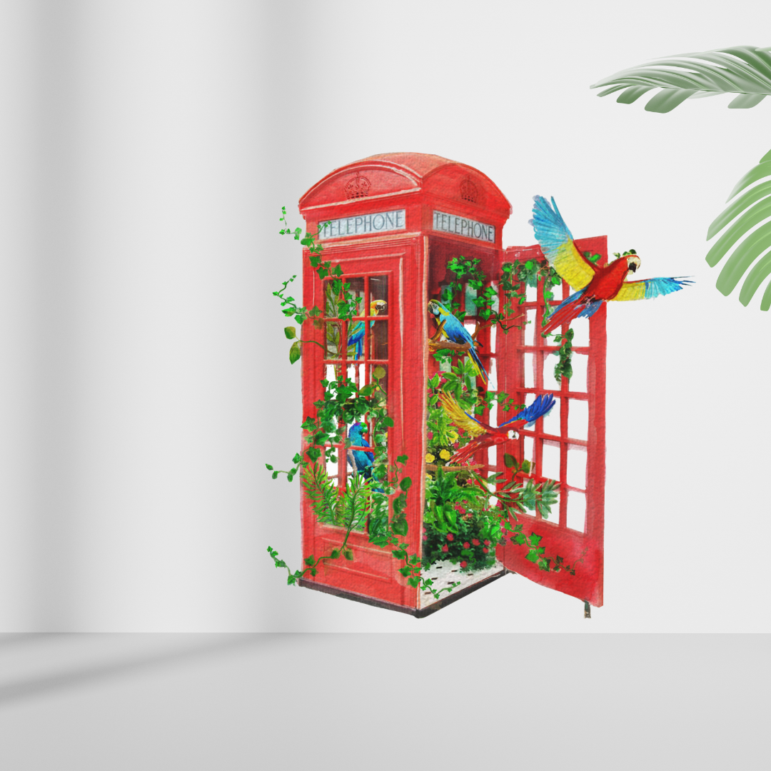 NEW - London's Calling Aviery Single Telephone Box Outdoor Print image 7