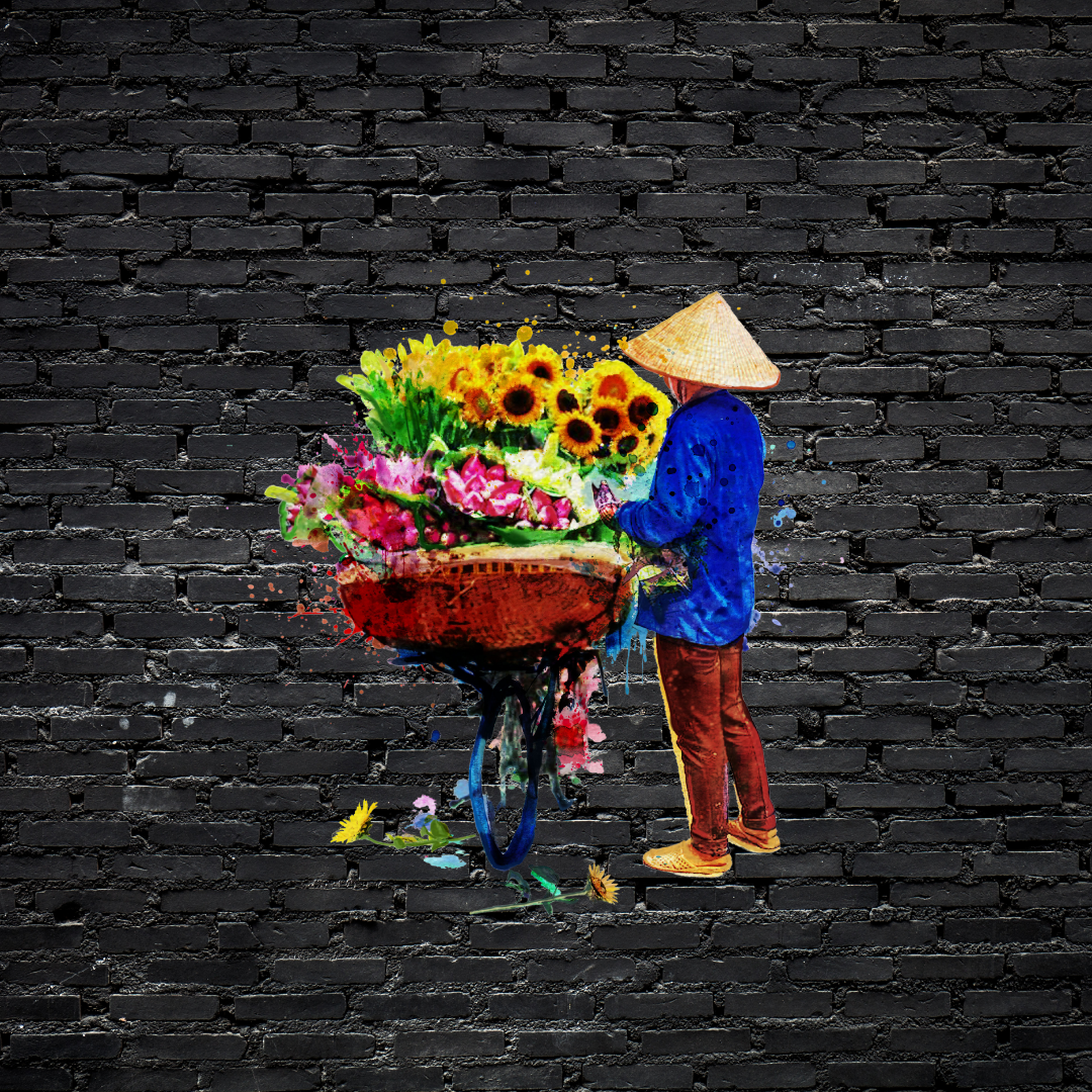 NEW - Hanoi Hustle Sunflowers Outdoor Print image 2