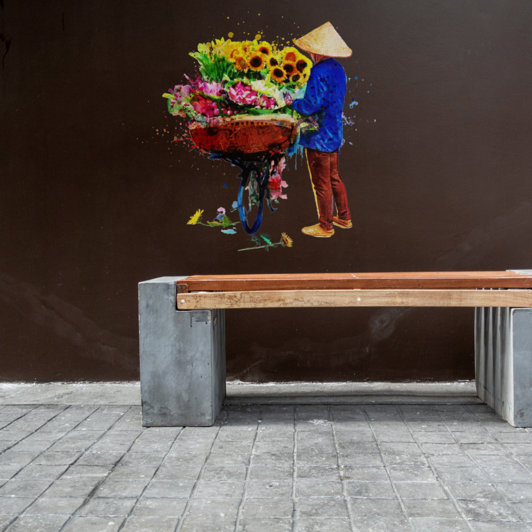 NEW - Hanoi Hustle Sunflowers Outdoor Print image 6