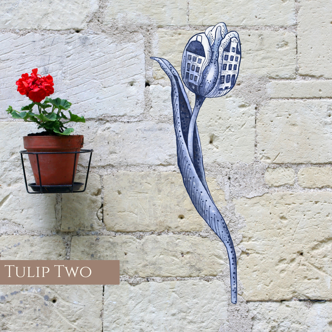 NEW - Delft Flourish Tulip Outdoor Prints image 4