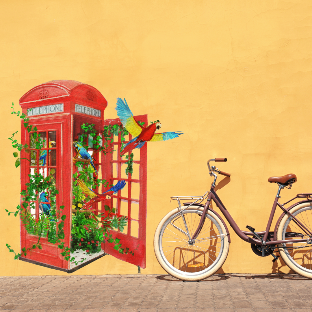 NEW - London's Calling Aviery Single Telephone Box Outdoor Print image 2